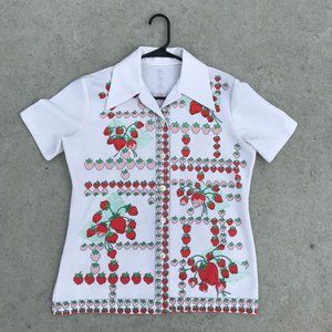 Fun Strawberry button up shirt